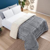 Coberdrom Estampado Petit Poá Queen 01 Peça - Cinza - 4