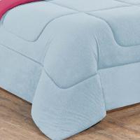 Kit Edredom Malha 100% Algodão Gran Moratta 3 Peças Queen - Azul Bebê-pink - 2