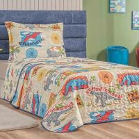 Enxoval Kit Colcha + Jogo De Cama Lençol Bouti Solteiro Infantil Kids 4 Peças - Dino - 5