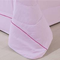 Kit Edredom 100% Algodão Percal 150 Fios Dupla Face Solteiro + Jogo De Cama 5 Peças - Rosa-branco - 8