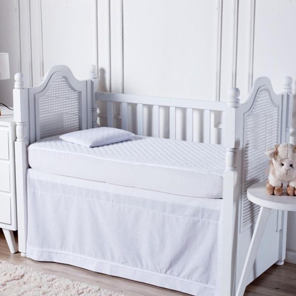 Protetor Colchão Berço Impermeável Matelado 01 Peça - Branco - 3