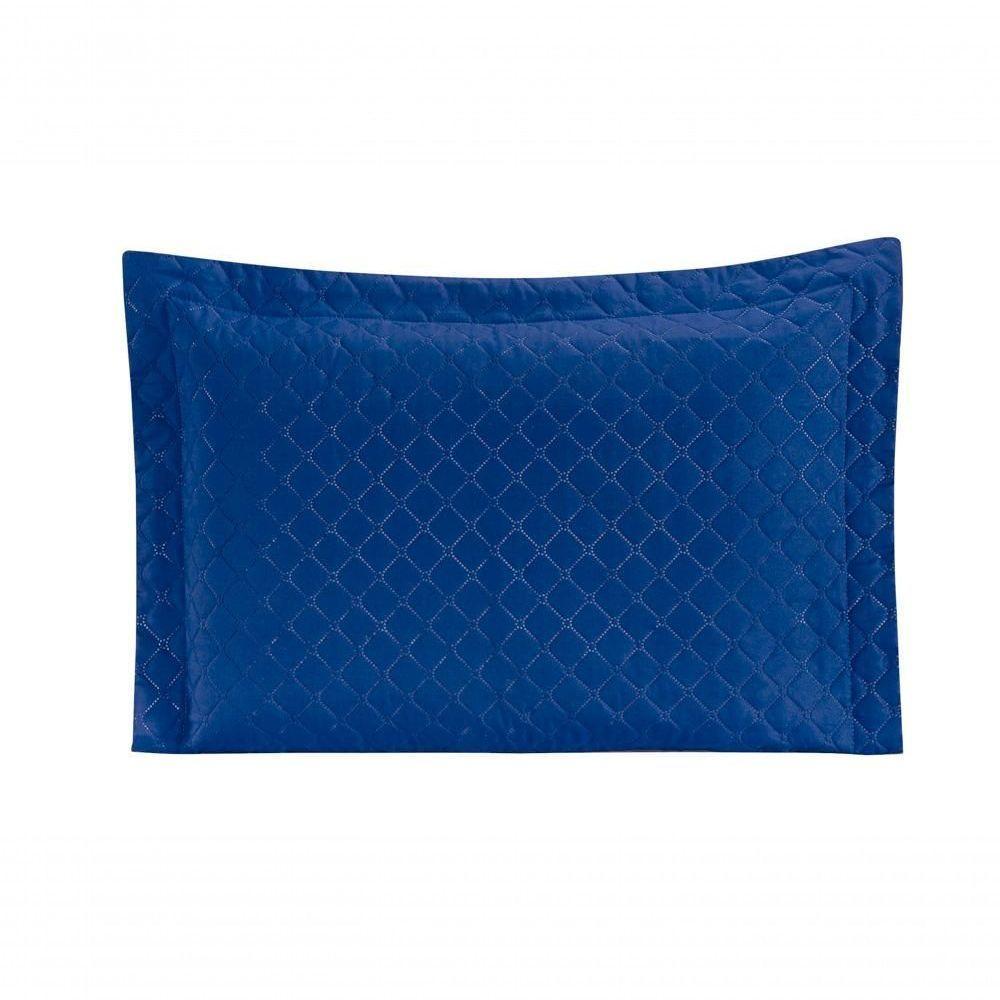 Porta Travesseiro Com Debrum Requinte Liso 01 Peça - Azul Royal - 1
