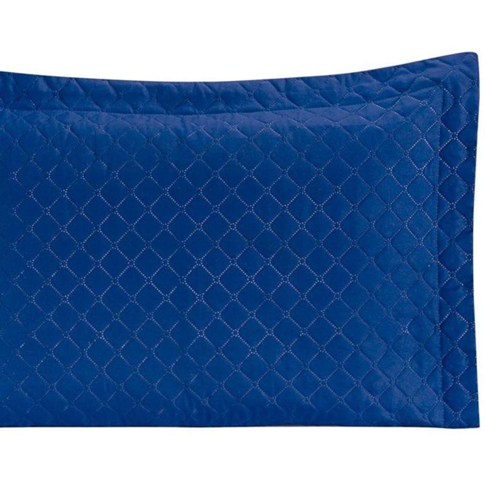 Porta Travesseiro Com Debrum Requinte Liso 01 Peça - Azul Royal - 5
