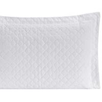 Porta Travesseiro Com Debrum Requinte Liso 01 Peça - Branco - 3