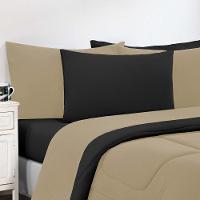 Kit Edredom Malha 100% Algodão Gran Moratta 3 Peças King - Avelã-preto - 2