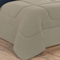 Kit Edredom + Jogo De Lençol Malha 100% Algodão Gran Moratta 7 Peças Queen - Avelã-azul Marinho - 3