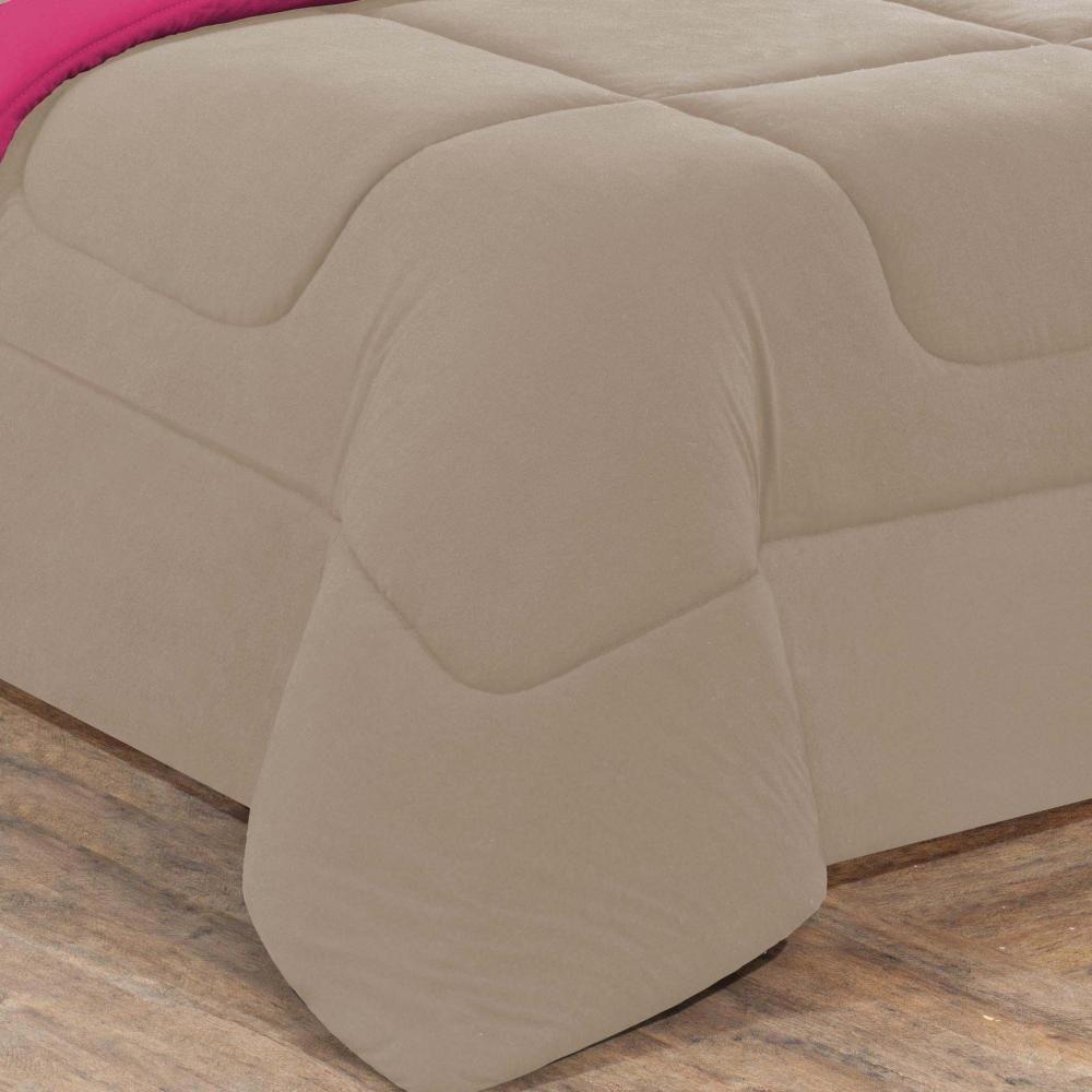 Kit Edredom Malha 100% Algodão Gran Moratta 2 Peças Solteiro - Avelã-pink - 3