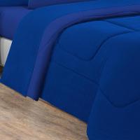 Kit Edredom + Jogo De Lençol Malha 100% Algodão Gran Moratta 7 Peças Casal - Azul Royal-azul Royal - 3