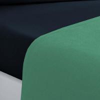 Jogo De Cama Malha Lençol 100% Algodão Gran Moratta 4 Peças Queen - Verde Jade-azul Marinho - 2