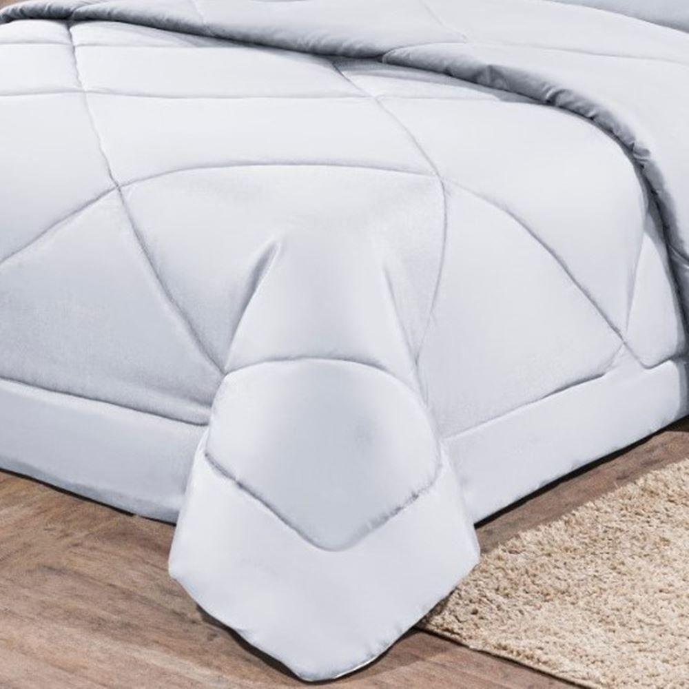 Kit Edredom + Jogo De Lençol Aconchego Look House Dupla Face Casal King 06 Peças - Branco - 7