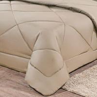 Kit Edredom + Jogo De Lençol Aconchego Look House Dupla Face Casal Queen 06 Peças - Caqui - 6