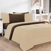 Edredom Malha 100% Algodão Gran Moratta 1 Peça King - Palha -marrom - 1