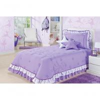 Kit Cobre Leito Com Almofadas Bailarina Solteiro 4 Peças - Lilás - 11
