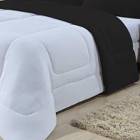 Edredom Dupla Face 100% Algodão Malha King Gran Moratta 01 Peça - Branco- Preto - 8