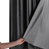 Cortina Blackout Pvc Com Tecido Voil Xadrez 2,00 M X 1,40 M - Preto - 2