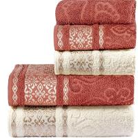 Jogo De Banho Essence 100% Algodão 05 Peças - Terracota-pérola - 2