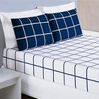 Jogo De Cama Lençol 200 Fios Austin Casal Padrão 03 Peças - Marinho - 3