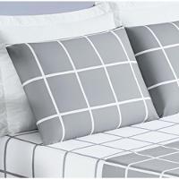 Jogo De Cama Com Lençol De Cima 200 Fios Austin Queen 04 Peças - Cinza - 3