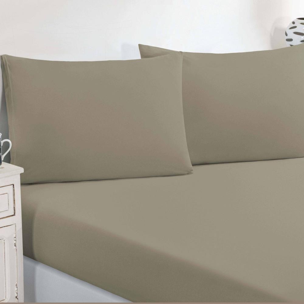 Jogo De Cama Malha Lençol 100% Algodão Gran Moratta 2 Peças Solteiro - Avelã - 1