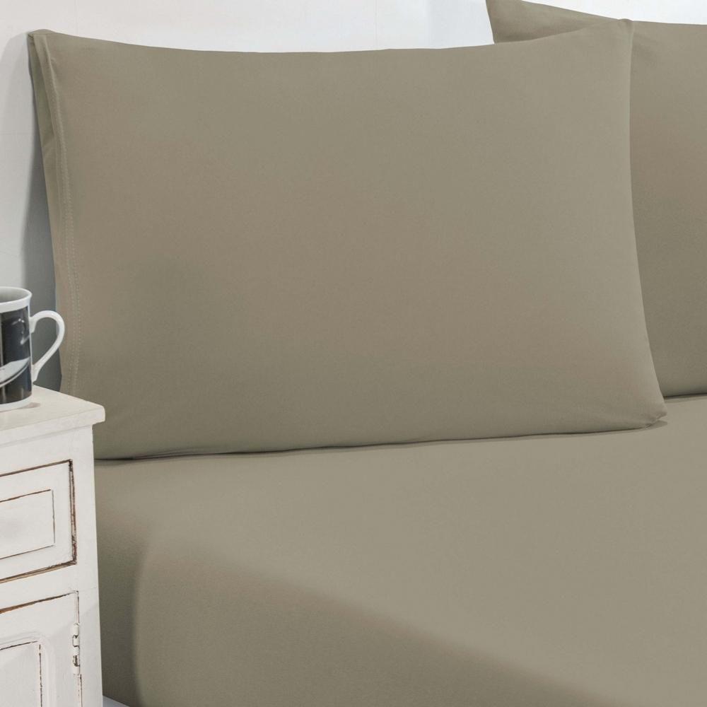 Jogo De Cama Malha Lençol 100% Algodão Gran Moratta 2 Peças Solteiro - Avelã - 3