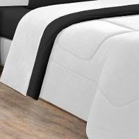 Edredom Malha 100% Algodão Gran Moratta 1 Peça Solteiro - Branco-preto - 3