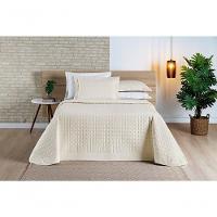 Cobre Leito Madri Percal 200 Fios 100% Algodão Queen 03 Peças - Palha - 1