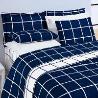 Cobre Leito 200 Fios Dupla Face Solteiro Austin 02 Peças - Marinho - 2