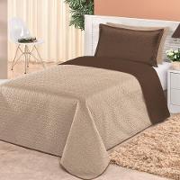 Cobre Leito Dupla Face Solteiro Clara 02 Peças - Marrom-cáqui - 5