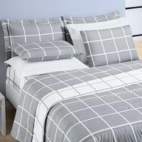 Cobre Leito 200 Fios Dupla Face King Austin 03 Peças - Cinza - 2