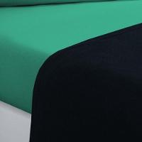 Jogo De Cama Malha Lençol 100% Algodão Gran Moratta 4 Peças Queen - Azul Marinho-verde Jade - 2