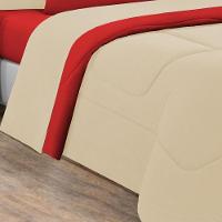 Edredom Malha 100% Algodão Gran Moratta 1 Peça King - Palha -vermelho