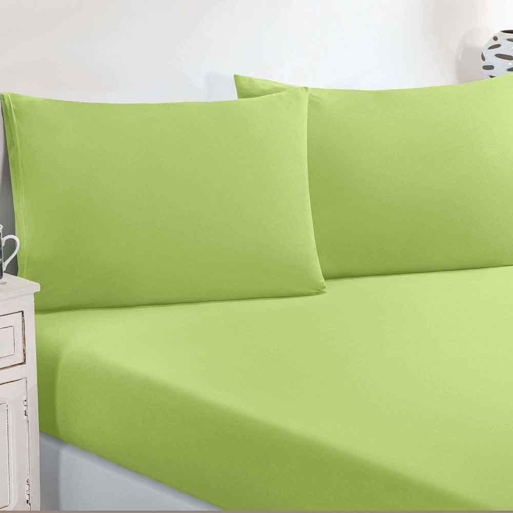 Jogo De Cama Malha Lençol 100% Algodão Gran Moratta 3 Peças Queen - Verde Pistache - 2