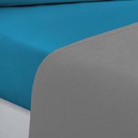 Jogo De Cama Malha Lençol 100% Algodão Gran Moratta 4 Peças King - Cinza-azul Turqueza