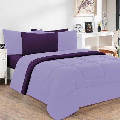 Edredom Malha 100% Algodão Gran Moratta 1 Peça Queen - Lilás-roxo