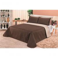 Cobre Leito Dupla Face Queen Clara 03 Peças - Marrom-caqui - 3