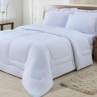 Edredom Dupla Face 100% Algodão Malha Solteiro Gran Moratta 01 Peça - Branco - 5