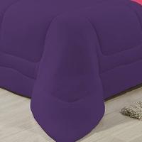 Edredom Dupla Face 100% Algodão Malha Queen Gran Moratta 01 Peça - Pink- Roxo - 8