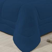 Edredom Dupla Face 100% Algodão Malha Solteiro Gran Moratta 01 Peça - Marinho- Vermelho - 7