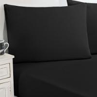 Jogo De Cama Malha Lençol 100% Algodão Gran Moratta 2 Peças Solteiro - Preto - 1