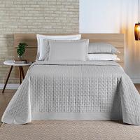 Cobre Leito Madri Percal 200 Fios 100% Algodão King 03 Peças - Cinza - 9