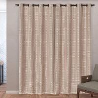 Cortina Blackout Pvc Com Tecido Voil Xadrez 2,80 M X 2,30 M - Avelã - 5