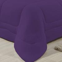 Edredom Dupla Face 100% Algodão Malha Casal Gran Moratta 01 Peça - Roxo- Lilas - 7