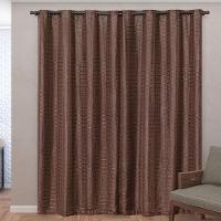 Cortina Blackout Pvc Com Tecido Voil Xadrez 2,80 M X 2,30 M - Marrom - 15