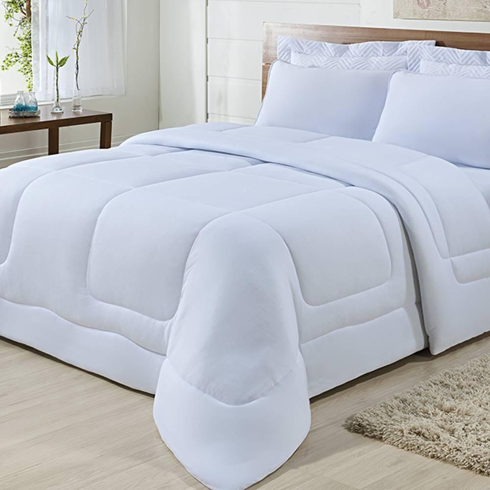 Edredom Dupla Face 100% Algodão Malha King Gran Moratta 01 Peça - Branco - 4