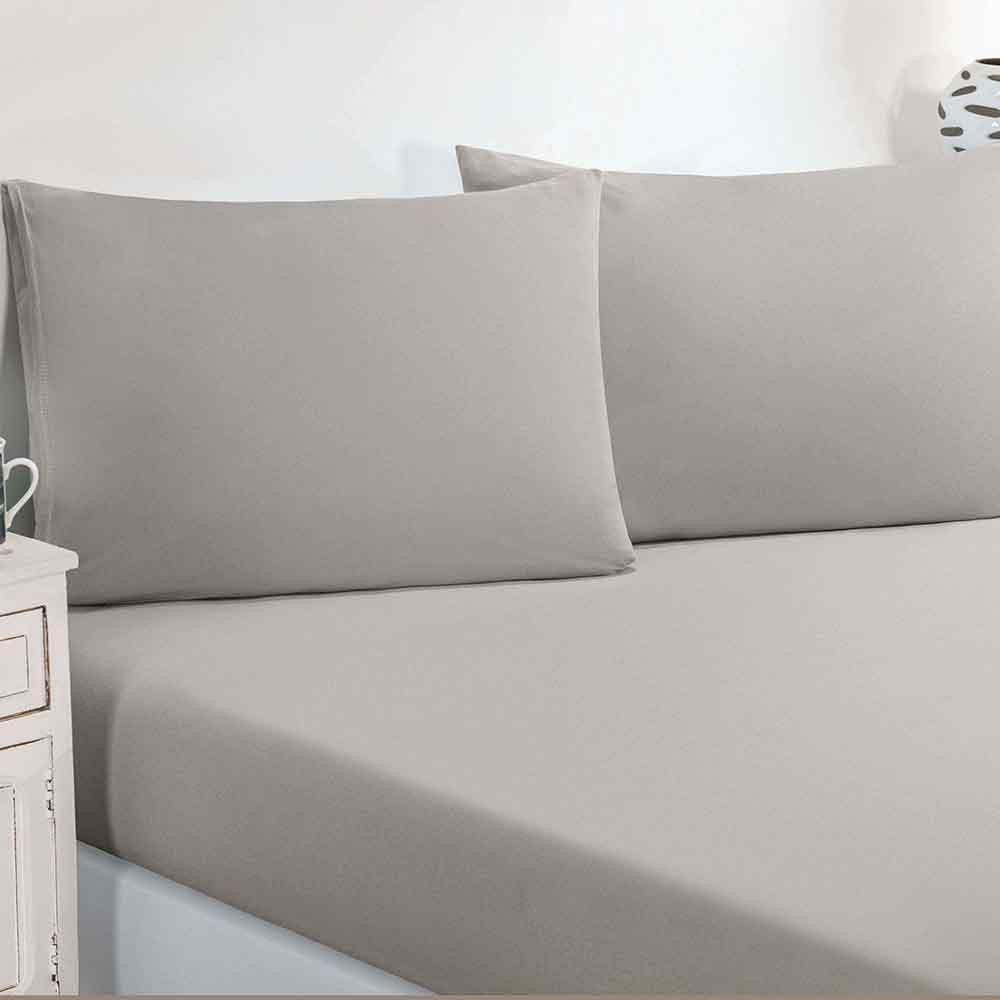 Jogo De Cama Malha Lençol 100% Algodão Gran Moratta 2 Peças Solteiro - Palha - 3