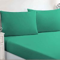 Jogo De Cama Malha Lençol 100% Algodão Gran Moratta 2 Peças Solteiro - Verde Jade - 2