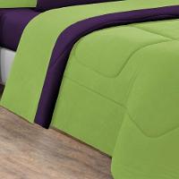 Kit Edredom + Jogo De Lençol Malha 100% Algodão Gran Moratta 7 Peças King - Verde Pistache-roxo - 3