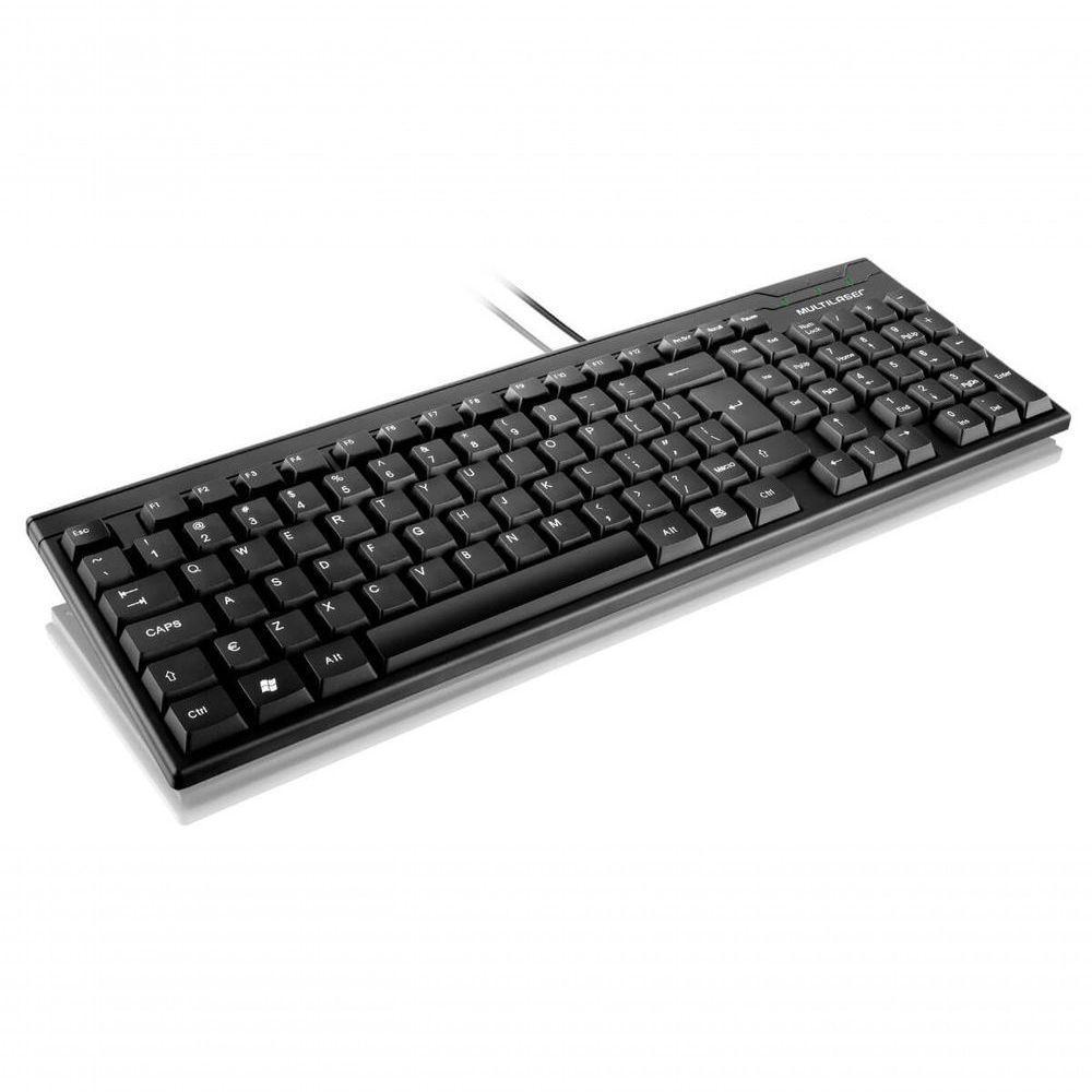 Teclado Slim Laser Usb Preto Tc193 Multilaser - 1