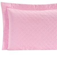 Porta Travesseiro Com Debrum Requinte Liso 01 Peça - Rosa - 2