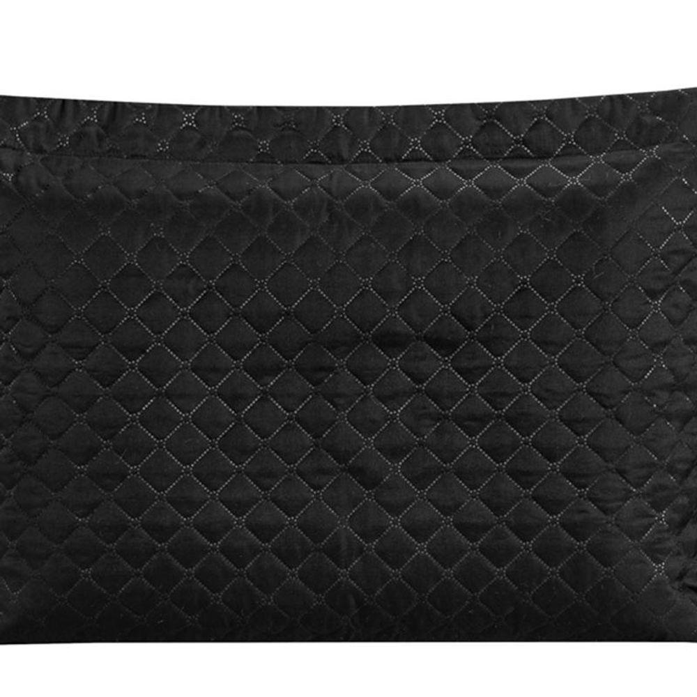 Porta Travesseiro Com Debrum Requinte Liso 01 Peça - Preto - 5